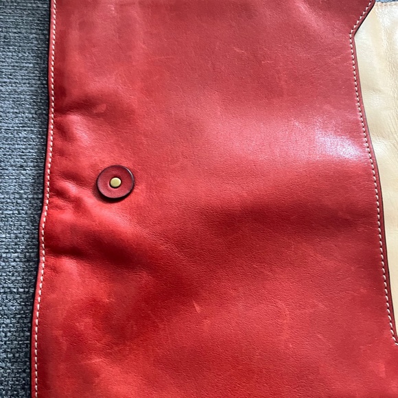 Coach Red Leather Clutch - Picture 3 of 9